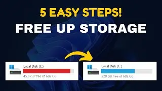 How to FREE UP Disk Space on Windows 11/10/ (Complete Guide) | Clean C Drive