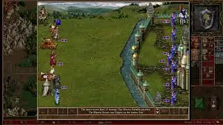 heroes 3 - master genies cast prayer on ammo cart.