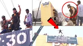 Akhil Akkineni WILD STUNT @ Agent Wildest Poster Launch Event | Daily Culture