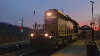CSX SD40-2 LEADS LOCAL LONG HOOD FORWARD 
