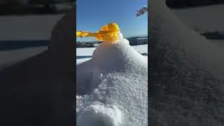 A wild snow duck appears! ☃️ #snow #satisfying