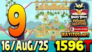 Angry Birds Friends Level 9 Tournament 1596 Highscore  POWER-UP walkthrough