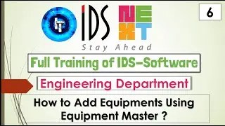 IDS Training | Full Training of Engineering Department | How to Add Equipment in IDS. @ImTechN