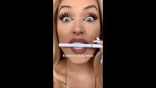 White dots on my eyes? #eyelinerhack 👀 #makeuphacks #eyeliner #shorts #eyelinertutorial #eyemakeup
