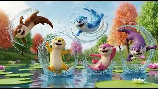 Five Little Otter Pals Splash, Splash, Splash | Water Songs & Nursery Rhymes