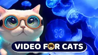 CAT GAMES - Relaxing Aquarium Jellyfish - 10 Hours. Video for Cats | Nature's  Screensaver.