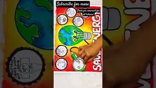 easy poster on save energy #shorts