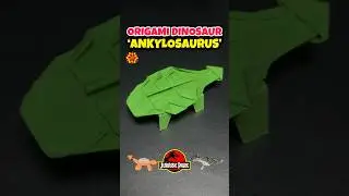 Origami Easy Paper Dinosaur Tutorial Ankylosaurus #origamidinosaur #origami #origamicraft #shorts