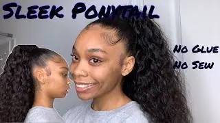 HOW TO| Sleek High Curly Ponytail On Short Natural Hair With Weave