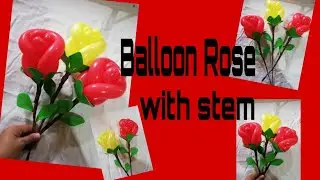 Balloon Rose with Stem
