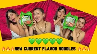 Review of green spicy 🔥🔥current noodles with funny conversations//ft.Shivisha Adhikari