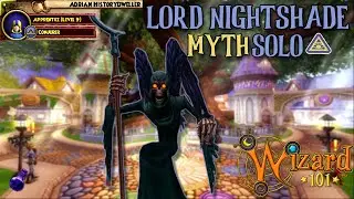 Wizard101 Solo Lord Nightshade Level 9 (Full Game Crownless Solo Challenge)