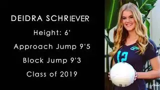 Deidra Schriever Outside Hitter Class of 2019 Tstreet Volleyball Club