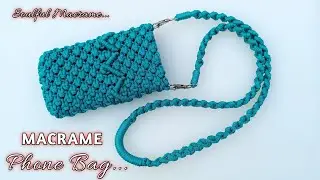 DIY | Macrame mini phone bag tutorial | Bolsa de macrame | how to make macrame bag | macrame purse