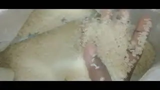 Raw rice ASMR @calmhandsasmr_sounds 