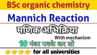Mannich Reaction | BSc 2 year organic chemistry important reactions|