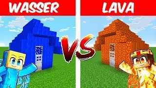 Minecraft WASSER HAUS vs LAVA HAUS Bau Challenge!