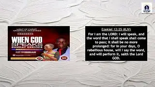WHEN GOD SPEAKS SUNDAY SERMON BY MIN.LILIAN MUYOKA SUNDAY 21/12/2025