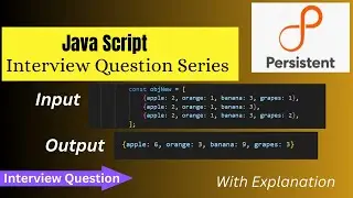 Add all objects with the same key name in javascript | Persistent Inteview Questions