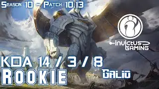 IG Rookie GALIO vs TWISTED FATE Mid - Patch 10.13 KR Ranked