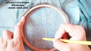 #Design tracing #handembroidery #tutorial on chiffon #fabric #diy