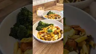 Паста по-тоскански со сливочным беконом и сыром халуми!