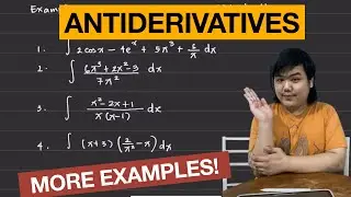 Grade 12 Math: Antiderivatives - Examples (sine, cosine, exponential, logarithmic) [TAGALOG] 2021