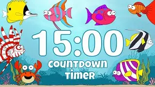 Relaxing 15-Minute Ocean Fish Countdown 🌊 Fun Underwater Timer for Kids & Breaks
