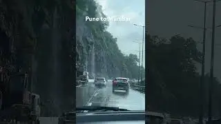 Pune to Mumbai - Lonavala Ghat #mumbai #pune #traffic #rain