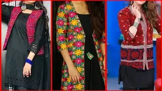 Black Kurti With Multicolor Jacket Design|2020|Kurti With Jacket|#kurti #jacket #style