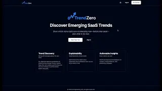 TrendZero Demo - Early SaaS Trend Detection Using Real Market Signals