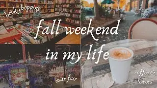 fall weekend in my life 🍂🍁 used book shopping, cozy cafe day and state fair