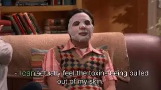 The Big Bang Theory  | Penny and Raj use Face mask while Leonard being awkward third wheel