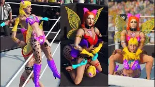 Bikini IronMan Dexters Mom Vs Dexters Mom Rival #wwe2k24 #diva #wwe2k25 #specialguestreferee