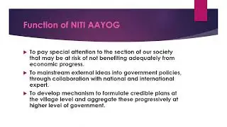 NITI AAYOG EXPLAINED