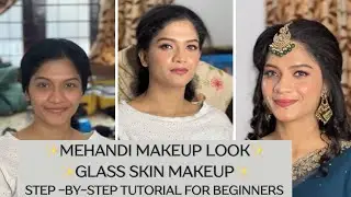 ഒരു Glass Skin Makeup Look കണ്ടാലോ! Step -by-step tutorial|products details|glassskinmakeup