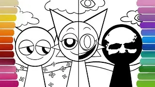 INCREDIBOX SPRUNKI HORROR GAME  Coloring Pages / How to Color INCREDIBOX SPRUNKI