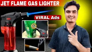 Jet Flame Lighter Review||Real Flame Test | Must See Before Buying||Blow Torch Lighter Gun Jet Flame