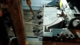 Hollow core slabs production. TDM Extruder. Start of production.