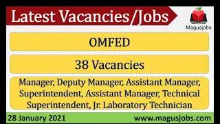 Odisha State Co-operative Milk Producer&rsquo;s Federation Ltd | OMFED | 38 Vacancies | Recruitment 2021
