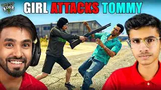 Techno Gamerz Girl Attacked Tommy Vercetti In GTA 5 Real Life!