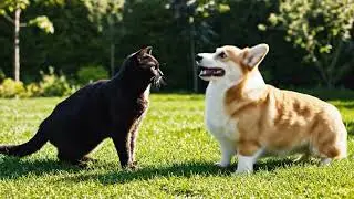 cat fight the dog#cat #dog #funny #shorts