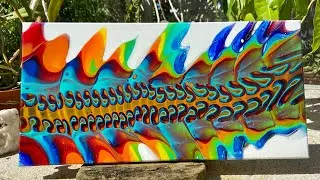 Fluid Art! Acrylic Pour Painting With Amazing Colorful Results!