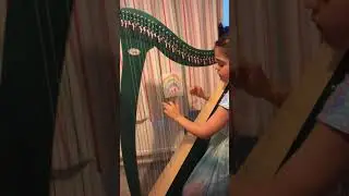 Handel’s Pasacaille on lever harp by 7 year old Effie. ABRSM grade 7