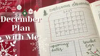 PLAN WITH ME | December 2021 Bullet Journal Setup🎄Minimalistic Holiday Theme | Simple & Easy