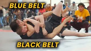Blue Belt Defeats Black Belt in Nogi BJJ Tournament