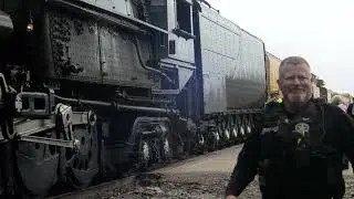 Union Pacific Big Boy 4014 arriving in Wilson Kansas. October 19th 2024