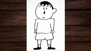 How to Draw Bo Chan step by step  🩵 ShinChan Drawing 🩵