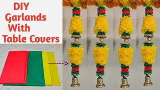 DIY Garlands with Table Covers | Backdrop Decor Hangings | Traditional Decor Hangings ideas