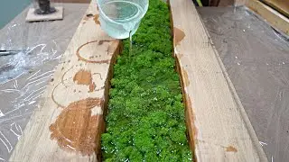 Making A Moss Table Using Epoxy Resin